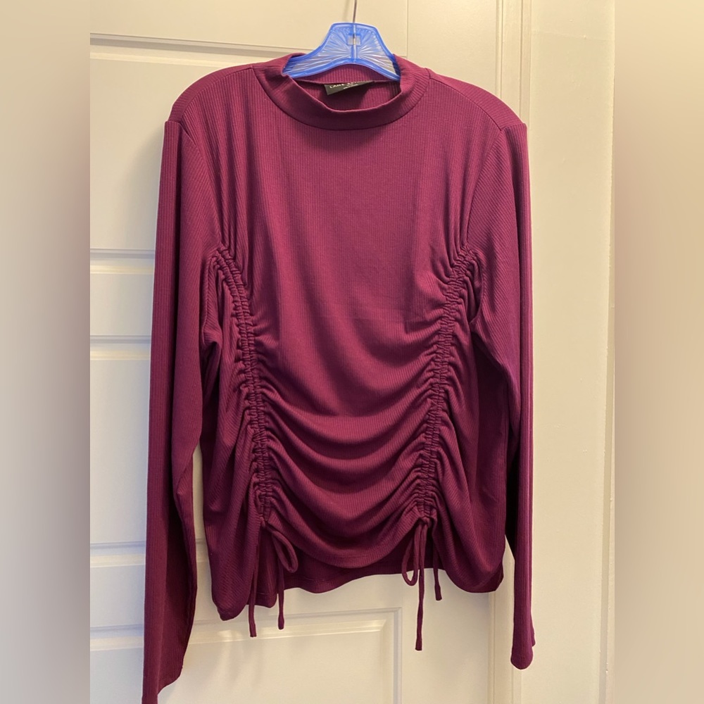 Lane Bryant ribbed knit top, size 18-20, purple